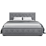 Artiss Bed Frame Double Size Gas Lift Grey TIYO BFRAME-F-TIYO-D-GY-ABC