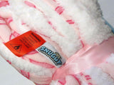 Snuggle Coral Fleece Extra Large Throw with Sherpa Reverse 200 x 128 cm Bow Tie Pink V442-YTL-THROW-2936BOWTIE-PINK-RE