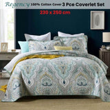 100% Cotton Cover Lightly Quilted Coverlet Set Regency Taupe Queen V442-STT-COVERLET-REGENCY-TAUPE-QS