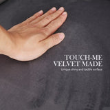 French Provincial Dining Chair Ring Studded Velvet Rubberwood Leg LISSE GREY V274-FT-VFC-1141-GY1