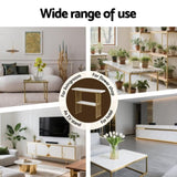 Artiss Console Table Marble Effect White&Gold MET-CST-01-MBWH