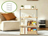 Plastic Storage Shelves 4 Shelf Organizer - Freestanding Shelf Unit for Kitchen Pantry Bathroom Clos V1369-AZ3-W-11054