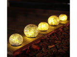 Solar Garden Light - Crack Glass Ball Solar Outdoor Garden Decorative Walkway Solar V1263-JX-1724