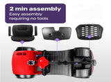EQUIPMED FreeRoam Mid-Sized Lithium Fast Easy Charge Mobility Scooter, Red V219-HMBMSCEQ3LRA