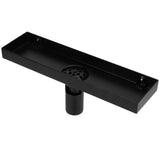 Floor Drain Set 304 Stainless Steel Linear Rectangular Shower Drain Matte Black 30cm V1294-YM0718-3112210005711