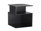 Artiss Bedside Table 2 Shelves S-Shaped Charging Station Black FUR-S-BS-02-BK
