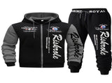 Men'S Hoodie Set Letter Print Hoodie Casual Sportswear Jogger Set Australian - Navy - Size XL V1106-M-APP-66132-NAVY-XLAUXLEU52