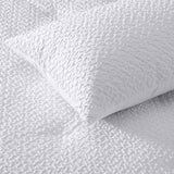 Accessorize Dotty Clip White 3 Piece Jacquard Comforter Set Queen V442-HIN-COMFORTER-DOTTYCLIP-WHITE-QS