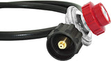 4 FT 0-30 PSI Adjustable High Pressure Propane Regulator and Hose with Gauge, Fits for Grill Burner V1258-DP02-C-281