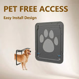 Pet Door for Screen Windows with Durable Anti-Scratch Mesh, UV-Resistant Frame, and Secure Locking V1341-ZY-Y4DTXCSQ-DARKGREY