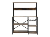 Artiss 5-Tier Kitchen Rack with Power Outlets 90CMX153CM Microwave Storage Shelf KR-MEL-5S-90-2AC-BKBR