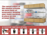 Modular Wire Storage 150x60cm Steel Shelving Chrome With Fixed Legs For Garage Warehouse Or Kitchen V63-841071