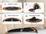 Everfit 48inch Fitness Foldable Trampoline Jumping Rebounder Home Gym Handrail TRAMPO-D-FOLD48-R-OR
