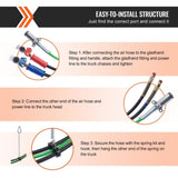 12FT Semi Truck Air Lines Kit with 2PCS Glad Hands, 3-in-1 Air Hoses & 7 Way ABS Electric Power V952-BKCKQRGTJSHY5A7TGV9