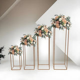 Rose Gold Metal Flower Stand V63-920781