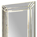 Wall Mirror MDF Construction Rectangular Shape Silver Colour V43-MRR-ANTQ