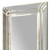 Wall Mirror MDF Construction Rectangular Shape Silver Colour V43-MRR-ANTQ