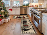 Kitchen runner 120x40 cm and 60x40 cm - Christmas rug - Kitchen mats runner - Kitchen rug carpet V1188-MS101-02496-1