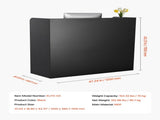 Reception Desk, 1200 x 480 x 1100 mm Rectangular Front Counter Table, Office Reception Counter with V952-YBQTJX3CDCCJ3IW3IV0