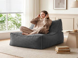 Artiss Bean Bag Chair Cover Soft Corduroy Stuffed Animal Storage Bean Bag Cover for BD-COVER-LOUNGE-S-GR