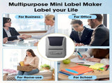 Blue Portable Bluetooth Thermal Label Printer Compact, Ink-Free Mini Label Maker for Home, Office, V888-ELOSUNG40634