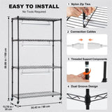 VEVOR Plant Stand with Grow Lights 4 Tiers 90W 150 cm Tall Plant Grow Shelf V952-GNZWJ150CM90W4H6VV3
