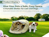 Pet Tent House for Cats & Dogs 68x35x30cm Dark Grey,Lightweight Portable Pet Shelter,Sunproof V1221-XM-LB5201-ZS162