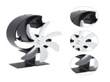 Heat Powered Stove Fan 7 Blade Moon Model Silent Operation Circulating Warm Air Highly Efficient Log V1294-YM0706-3114230120113