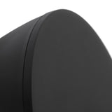 Modern Hourglass Shaped Stool Round End Table Stool for Shoe Changing Home Use 43x30cm Black V1294-YM0901-3116240003612