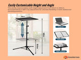 Laptop Stand Tripod - Adjustable Height Projector Holder With Phone Mount V238-SUPDZ-40827214594128
