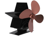 4 Blade Thermal Heat Powered Wood Stove Fan Fireplace Accessory for Heat DistributionBronze V1294-YM0901-3117200136214