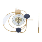 Wall Clock for Living Room Decor with Swinging Gold Pendulum Easy Reading Stainless Steel Alloy V1294-YM0901-3115240035411