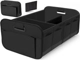 Black Heavy Duty Collapsible Car Boot Organiser - Large 65L Waterproof Trunk Storage Box with V888-ELOSUNG32827