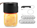 2 IN 1 Electric Vacuum Sealing Machine Kit for Wide and Regular Mouth Mason Jar Kitchen Cordless V1294-YM0901-H48286