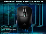 SOLAKAKA SM820 Wireless Gaming Mouse with RGB Charging Dock,24000 DPI Tri-Modes Wireless Mouseblack V1300-SM820-BLACK