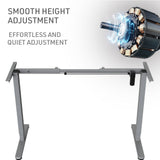 FORTIA Sit To Stand Up Standing Desk, 150x68cm, 72-118cm, Height Adjustable, 50kg Rated, Walnut V219-ADKSSTFO5WLSA