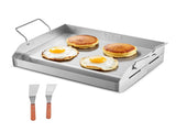 Stainless Steel Griddle, 17x13 inch Universal Flat Top Rectangular Plate, Gas Grill Griddle for BBQ V952-SCJPBXG1713IYPLMKV0