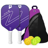 Gradient Purple Fiberglass Pickleball Paddle Set - USAPA High-Rebound Dual Rackets , 4 V888-ELOSUNG49804