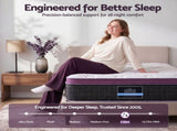 Giselle Single Euro Top Mattress Firm Pocket Spring Edge Support MATTRESS-E-LAVENDER-35-S