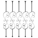 VEVOR Staircase Metal Balusters, 44'' x 1/2" Galvanized Steel Decorative Banister Spindles, 5 Pack S V952-ZXKLGZ5G44YCUP3IFV0
