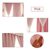 2pcs Blackout Curtains Double Layer Openwork Stars Curtain Nordic Style Romantic Decorative Window V1366-AZ2-W-15620