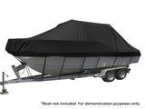 Seamanship Boat Cover 19-21ft Trailerable Jumbo Marine Grade Heavy Duty Black TJBC-1921-BK