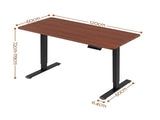 Artiss Electric Standing Desk Height Adjustable Table 120cm Walnut Black HASD-B-S2522R-120-BKWA