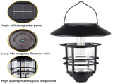 Hanging Wireless Solar Lantern, Waterproof Solar Lights with Wall Mount Kit for Garden Patio Porch V1370-AZ4-05020