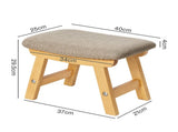 Levede Foot Stool Ottoman Footrest With Washable Cover,Living Room,Natural HH1004-NT-AU