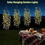 4Pack Solar Hanging Garden Lights, 66 LED Artificial Willow Leaf Solar String Lights Outdoor, V1107-112-45537-GRN-4PACK