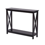 Sarantino Isla X-Frame Console Table - Black TBL-008-3JJ-BL