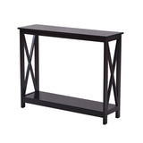 Sarantino Isla X-Frame Console Table - Black TBL-008-3JJ-BL