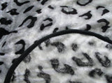 375gsm 1 Ply Animal Print Faux Mink Blanket Queen 200x240 cm Snow Leopard V442-BZO-BLANKET-375ANIMALLEOPARD-SNOW-QS