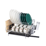 GOMINIMO 2-Tier Dish Drying Rack with Draining Board and Cup Holder V227-3720262008000